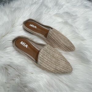 MIA Beige Textured Slip-On Shoes NWOT